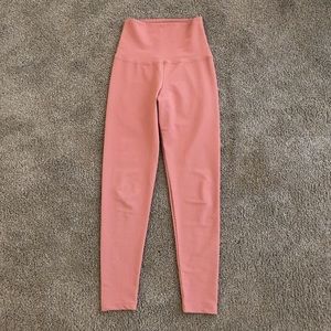Pink ribbed beach riot leggings